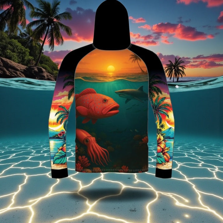 Lion Tropical Reef Fishing Shirt