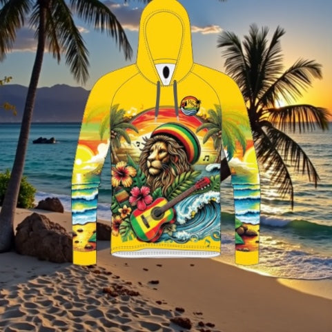 Lion hoodie fishing shirt
