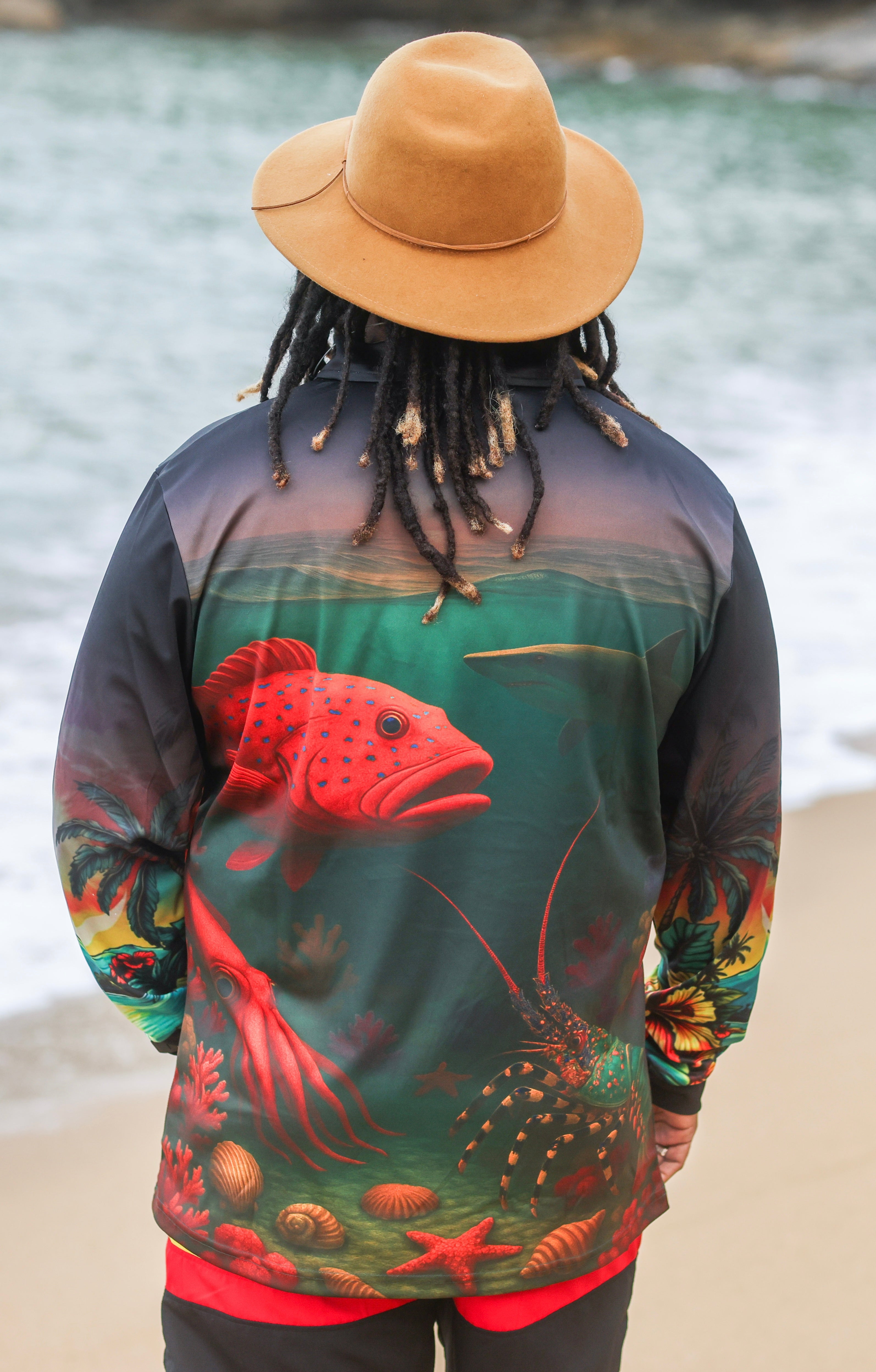 Rasta Lion Tropical Fishing Shirt