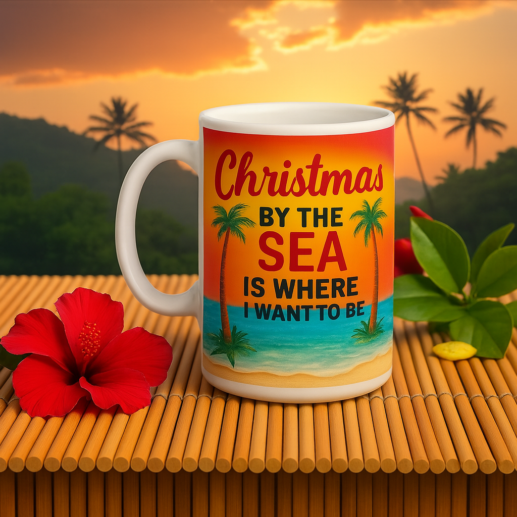 Christmas by the Sea Mug