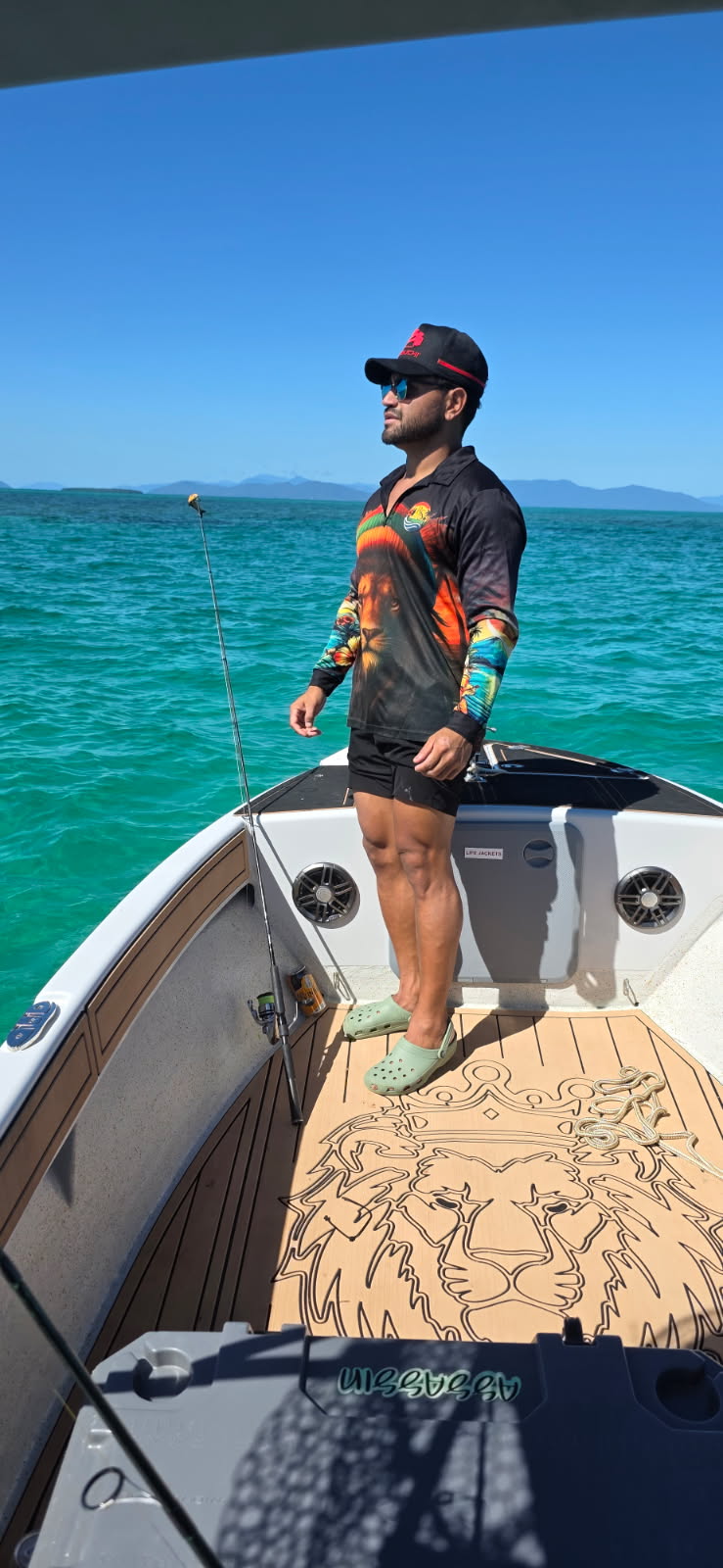 Rasta Lion Tropical Fishing Shirt
