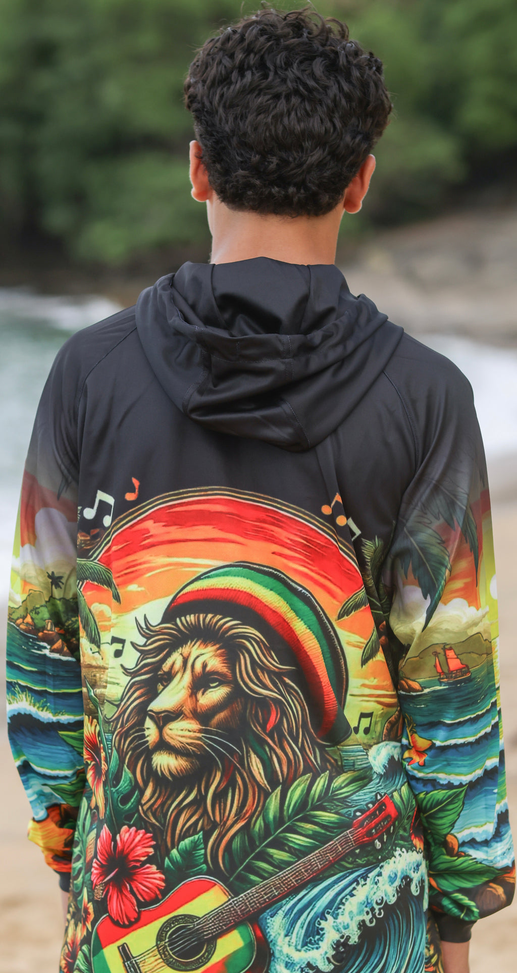 Lion hoodie fishing shirt