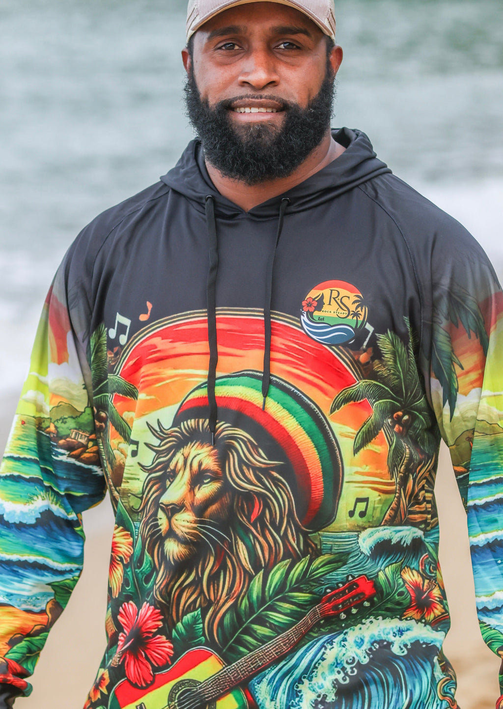 Lion hoodie fishing shirt